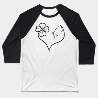 St Patrick's clover cat Baseball T-Shirt